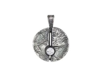 Nordform Design 12 Anhänger mit Bergkristall – Anhänger Anhänger mit Besatz aus 925 Silber.