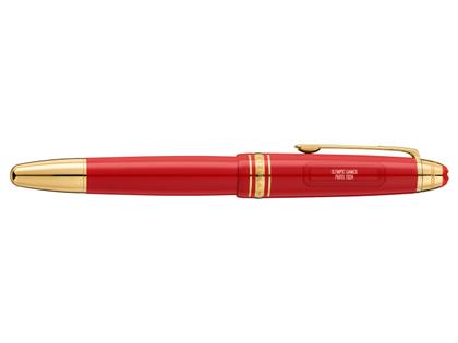 Montblanc Meisterstück X Olympic Heritage Paris 1924 LeGrand Rollerball rotes Edelharz vergoldet – Schreibgeräte Rollerball in rot und aus Edelharz, Metall und vergoldet. – Ansicht 2