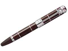Montblanc Writers Edition                 2021:  Limited Edition Sir Arthur Conan Doyle Füllfederhalter 1902 – Schreibgeräte Füllfederhalter in braun und aus 750 Gelbgold, Edelharz und Ruthenium. – Ansicht 4
