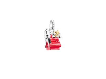 Thomas Sabo Peanuts Charm Connect Anhänger Snoopy Hundehütte Silber – Anhänger Anhänger ohne Besatz aus 925 Silber, Emaille und und .