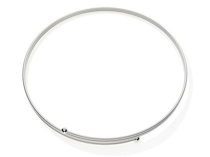 Niessing Colette C Embrace Collier 3-fach Platinum mit Besatz 125mm – Halsschmuck Collier aus 950 Platin.