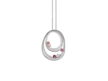 Cammilli Firenze Dune Color Collierkette White Ice mit Brillanten 0,170ct – Halsschmuck Collierkette aus 750 Weißgold.