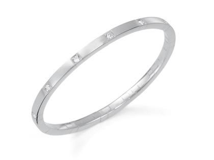 Silhouette Schmuck Armreif Weißgold 17cm mit Brillanten 0,810ct – Armschmuck Armreif aus 750 Weißgold.