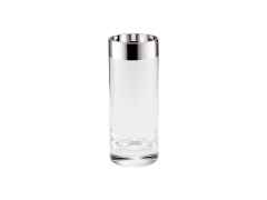 Sonja Quandt Longdrinkglas "Paris" mit Silberrand 16,5cm – Silberwaren Silber Glas aus 925 Silber.