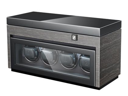 Paul Design Gentlemen  4+6 Uhrenbeweger Black Apricot – Uhrenbeweger Uhrenbeweger für mehrere Uhren aus Holz.