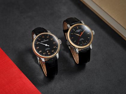 Mühle Glashütte Teutonia IV und MeisterSinger No 03 - Set 30 Jahre Deutsche Einheit Limited Edition – Herrenuhren Uhr mit Datum aus 750 Gelbgold und Edelstahl.