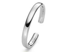 IsabelleFa Flix.Flex Armreif oval Weißgold 9mm – Armschmuck Armspange aus 750 Weißgold.