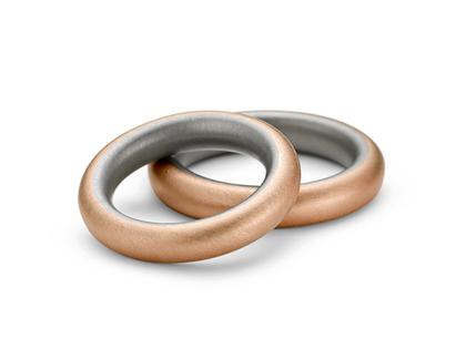 Niessing Performance Ring oval 4,5mm Weißgold / Rotgold – Ringe Trauring aus 750 Weißgold, 900 Gelbgold und und .