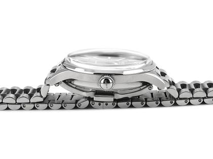 Juwelier Roller Mido Multifort Patrimony Powerwind Automatik Edelstahl 40mm schwarzes Zifferblatt Metallband M40.407.11.061.00 Full Set mit Garantie Occasion – Herrenuhren Uhr mit Datum aus Edelstahl. Das Gehäuse ist rund und silber. Das Edelstahlarmband ist silber. Das Zifferblatt ist ein Index in schwarz. – Ansicht 3