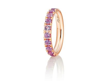 Capolavoro Rainbow Ring Roségold Saphir pink – Ringe Ring mit Besatz aus 750 Rotgold.