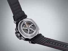 Tissot T-Race MotoGP               2020 / 2021 Chronograph  Limited Edition Automatik schwarz PVD – Herrenuhren Chronograph aus Edelstahl und PVD beschichtet. Das Gehäuse ist rund und silber. Das Lederarmband ist schwarz. Das Zifferblatt ist arabisch und schwarz. – Ansicht 3