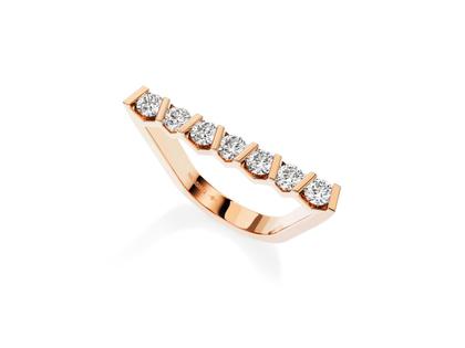 Niessing Vivida V Spannring Classic Red 3,5mm mit Brillanten 1,12ct – Ringe Ring mit Besatz aus 750 Rotgold.
