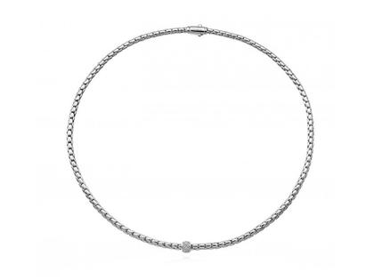 Chimento Stretch Spring Collier Weißgold 42cm mit Brillanten 0,230ct – Halsschmuck Collier in silber und aus 750 Weißgold.