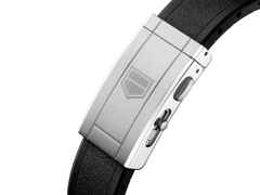 TAG Heuer Aquaracer Professional 300 Date Automatik Edelstahl 42mm schwarzes Zifferblatt schwarzes Kautschukband – Herrenuhren Uhr mit Datum aus Edelstahl und Keramik. Das Gehäuse ist rund und silber. Das Kautschuk / Kunststoff / Silikon Armband ist schwarz. Das Zifferblatt ist ein Index in schwarz. – Ansicht 4