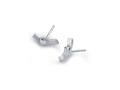 Meilenstein Set   3 Ohrstecker Platin verdeckt Brillant – Ohrschmuck Ohrstecker aus 950 Platin.