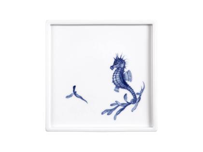 Meissen Blue Treasures Platte "Seepferdchen" 21 x 21 cm – Porzellanwaren Tafelporzellan in weiß und aus Porzellan.