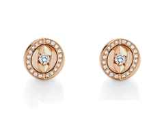Jörg Heinz Mystery Sphere Ohrstecker Roségold mit Tahitiperle und Brillanten 0,280ct – Ohrschmuck Ohrstecker aus 750 Rotgold, 750 Weißgold und und .