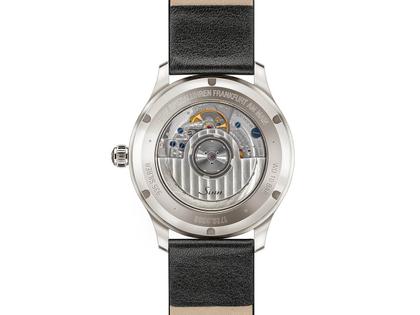 Sinn Spezialuhren 1739 Ag B Automatik Silbergehäuse 39mm blaues Zifferblatt braunes Lederband – Herrenuhren Uhr ohne Datum aus 925 Silber und Leder. Das Gehäuse ist rund und silber. Das Lederarmband ist braun. Das Zifferblatt ist ein Index in blau. – Ansicht 2