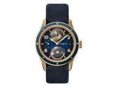 Montblanc 1858 Automatic Geosphere Bronze Messner Limited Edition blau – Herrenuhren Uhr mit Datum aus Bronze. Das Gehäuse ist rund und roségold. Das Textilarmband ist blau. Das Zifferblatt ist arabisch Index und blau.