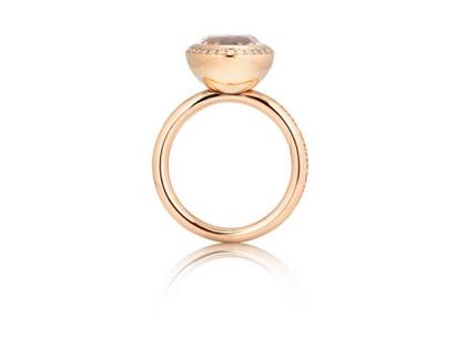 Capolavoro Twinkle Balloon  Damenring klein Roségold Morganit – Ringe Ring mit Besatz aus 750 Rotgold. – Ansicht 2