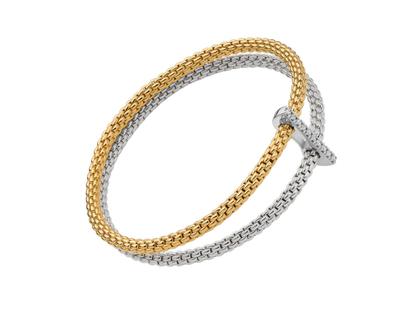 Fope Prima Armband Gelbgold und Weißgold mit Brillanten – Armschmuck Armband aus 750 Gelbgold, 750 Weißgold und und .