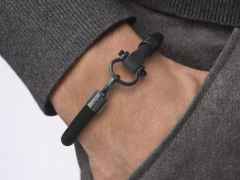 Omega Aqua Sailing Armband Kautschuk schwarz – Armschmuck Armband aus DLC beschichtet, Edelstahl, Kautschuk und und . – Ansicht 2