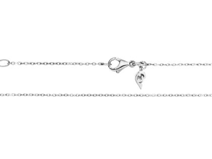 Capolavoro Collierkette Weißgold 45cm Ankerkette mit Karabinerverschluss – Halsschmuck Collierkette in silber und aus 750 Weißgold.