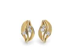 Cammilli Firenze Dune Precious Ohrstecker Yellow Sunrise Gold mit Brillanten 0,620ct – Ohrschmuck Ohrhänger aus 750 Gelbgold.