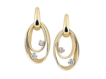 Cammilli Firenze Dune Ohrhänger Yellow Sunrise mit Brillanten 0,160ct – Ohrschmuck Ohrhänger aus 750 Gelbgold.