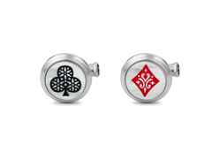 Montblanc Around the World in 80 Days "Ace of Club & Ace of Diamond" Manschettenknöpfe Edelstahl Perlmutt – Weitere Accessoires Manschettenknöpfe in silber und aus Edelstahl.