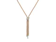 Fope FlexIt Solo Collier  Roségold  mit Brillanten Pave 70cm – Halsschmuck Collier aus 750 Rotgold.