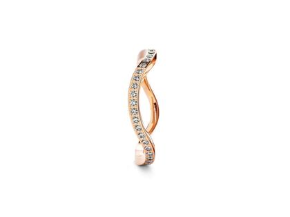 Niessing Setario Wave Brillant Ring Classic Red mit Brillanten – Ringe Ring mit Besatz aus 750 Rotgold.