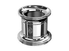 El Casco Klammerspender aus Messing verchromt – Büroaccessoires Klammerspender in silber und aus Messing. – Ansicht 3