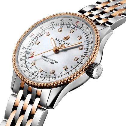 Breitling Navitimer 1 Automatic 35 weißes Perlmutt-Zifferblatt 