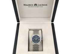 Maurice Lacroix Aikon Automatik Edelstahl 35mm schwarzes Perlmutt-Zifferblatt Metallband AI6006-SS002-370-1 Full Set Occasion Neu – Damenuhren Uhr mit Datum aus Edelstahl. Das Gehäuse ist rund und silber. Das Edelstahlarmband ist silber. Das Zifferblatt ist ein Index in schwarz. – Ansicht 5