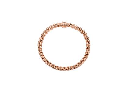 Fope Eka Flex'It  Armband   schmal Roségold 1 Ronde mit Brillant 0,01ct M flexibel – Armschmuck Armband aus 750 Rotgold. – Ansicht 3