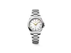 Longines Conquest Quarz Edelstahl 30mm weißes Zifferblatt Metallband – Damenuhren Uhr mit Datum aus Edelstahl. Das Gehäuse ist rund und silber. Das Edelstahlarmband ist silber. Das Zifferblatt ist ein Index in weiß.