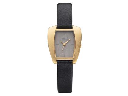 M&M M20202-412 Momentum Steel IP-Gelbgold Lederband schwarz – Damenuhren Uhr ohne Datum aus Edelstahl, IP beschichtet und Leder. Das Gehäuse ist rund und gelbgold. Das Lederarmband ist schwarz. Das Zifferblatt ist ein Index in grau.