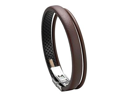 Armschmuck Armband aus Edelstahl, Kautschuk und und .