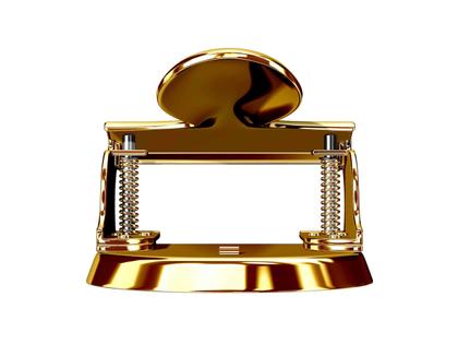 El Casco Locher aus Stahl vergoldet – Büroaccessoires Locher in gelbgold und vergoldet. – Ansicht 3