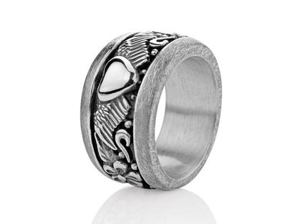 Drachenfels Design Carpe Diem Silber Ring Bandring – Ringe Ring aus 925 Silber.