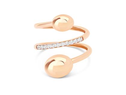 Nanis Sunset "Dancing Èlite" Ring Roségold mit Brillanten 0,150ct – Ringe Ring in roségold und aus 750 Rotgold.