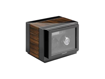 Uhrenbeweger Uhrenbeweger für 2 Uhren in schwarz und aus Holz.