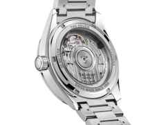 TAG Heuer Carrera Date Automatik Edelstahl 36mm lachsfarbenes Zifferblatt mit Brillanten Metallband – Damenuhren Uhr mit Datum aus Edelstahl. Das Gehäuse ist rund und silber. Das Edelstahlarmband ist silber. Das Zifferblatt ist ein Index in beige. – Ansicht 4