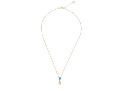 Nanis Dancing in the Rain Azure Collier Gelbgold London Blue Topas – Halsschmuck Collier aus 750 Gelbgold. – Ansicht 2