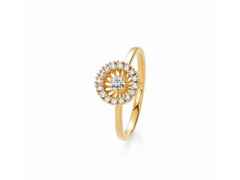 Jörg Heinz Swing Boho Ring Small Gelbgold mit Brillanten 0,244ct – Ringe Ring mit Besatz aus 750 Gelbgold.