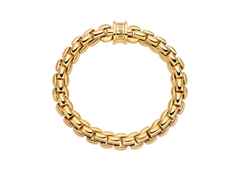 Fope Eka Flex'It  Armband breit Gelbgold 1 Ronde mit Brillant 0,02ct M flexibel – Armschmuck Armband aus 750 Gelbgold. – Ansicht 3