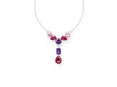 Thomas Sabo Heritage Glam Y-Collier Silber 45cm mit mehrfarbigen Zirkonia – Halsschmuck Collier in silber und aus 925 Silber.