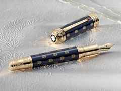 Montblanc 2021 Patron of Art: Limitierte Edition Napoleon Bonaparte Füllfederhalter 4810 – Schreibgeräte Füllfederhalter in blau und vergoldet. – Ansicht 4