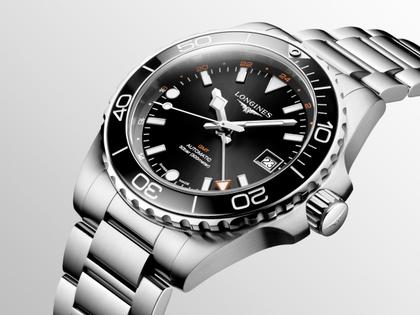 Longines HydroConquest GMT Automatik Edelstahl 41mm schwarzes 